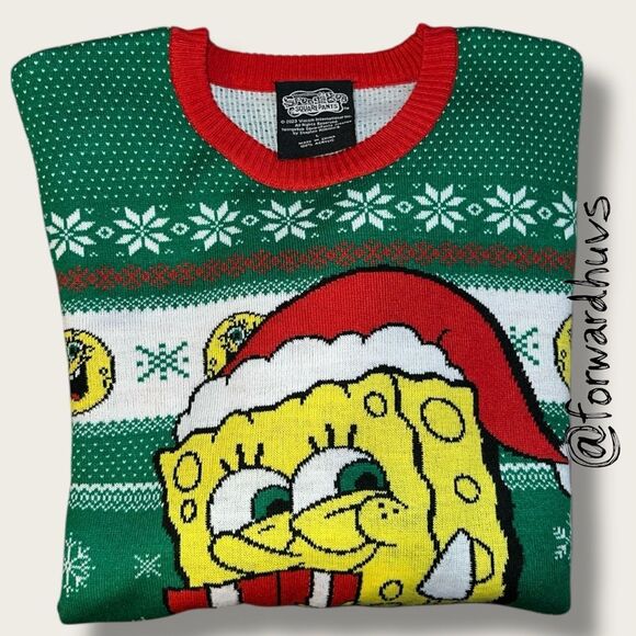 SpongeBob SquarePants Holiday Sweater – 2023 Nickelodeon – Size L - Picture 6 of 10